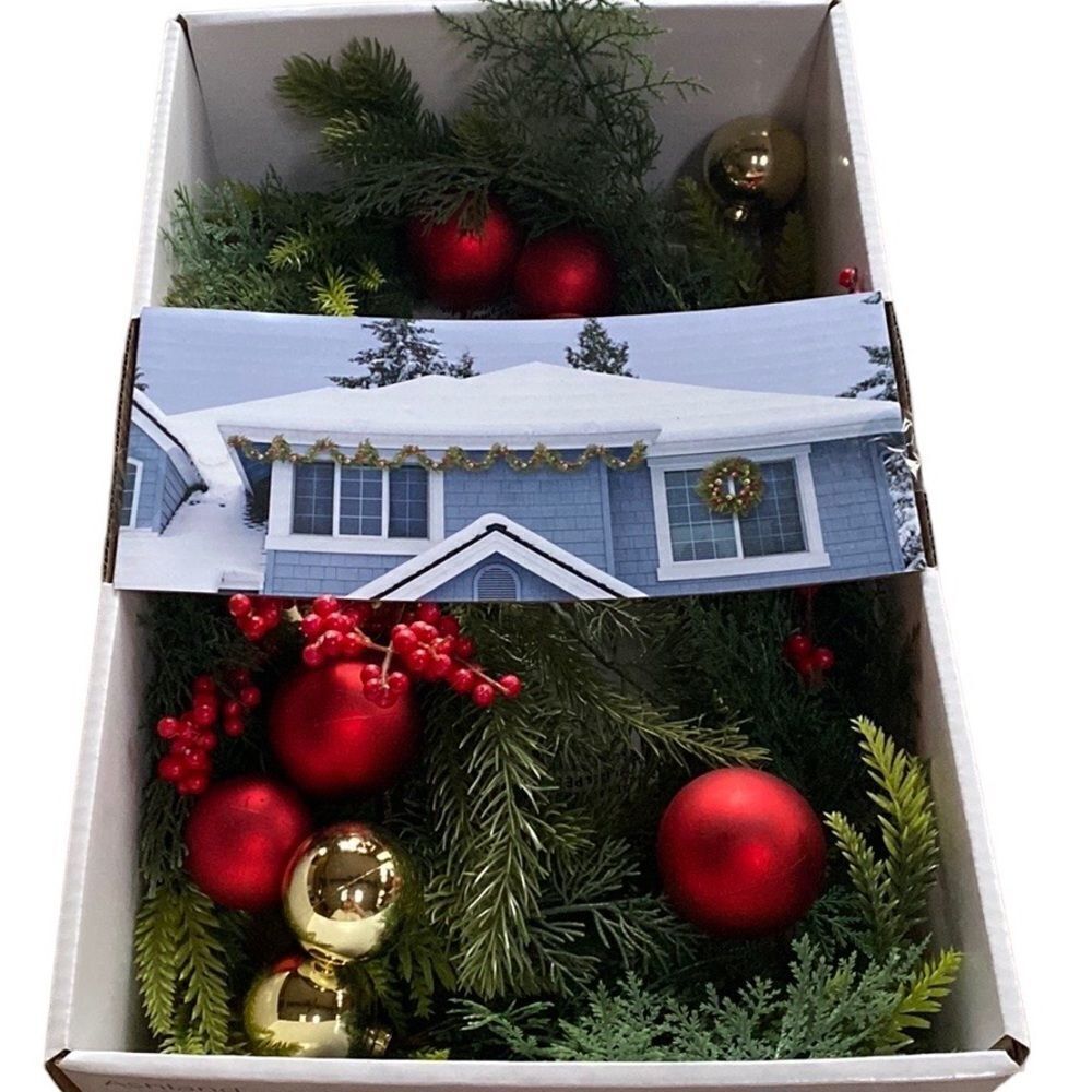 Ashland Ornaments & Berries Garland | 6 Feet | Outdoor Holiday Décor |New in Box